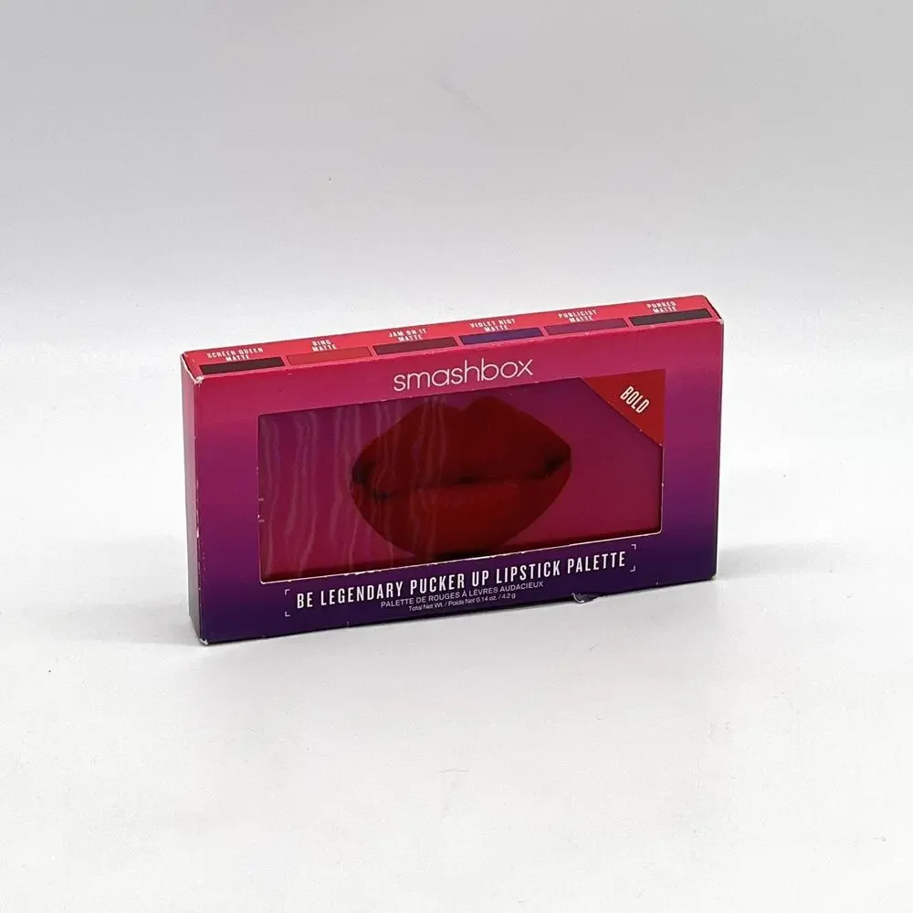 SMASHBOX Be Legendary Pucker Up Lipstick Palette Bold Matte Shades 0.14oz NEW